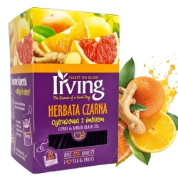 Herbata IRVING czarna cytrusowa z imbirem 20 torebek
